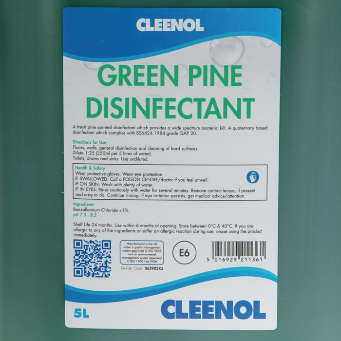 Cleenol Green Pine Disinfectant 5Ltr (2 Pack) Cleenol