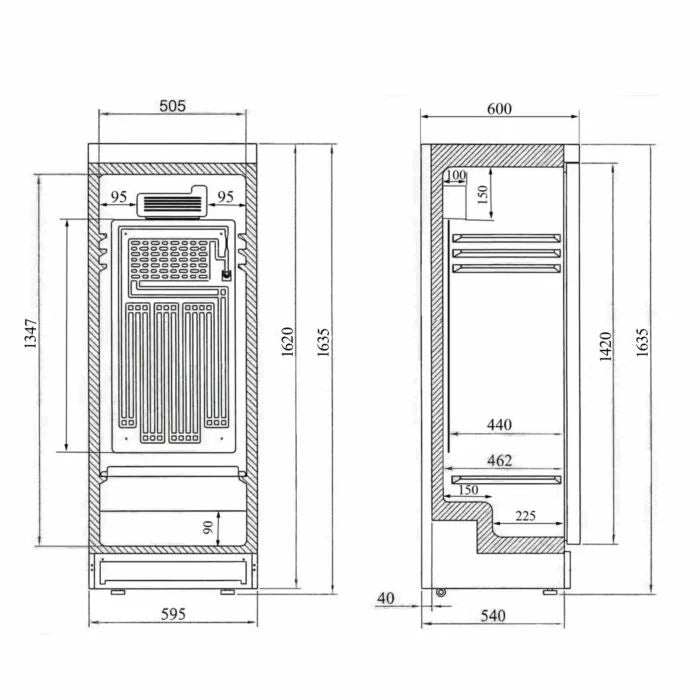 Tefcold FS1280 Glass Door Fridge