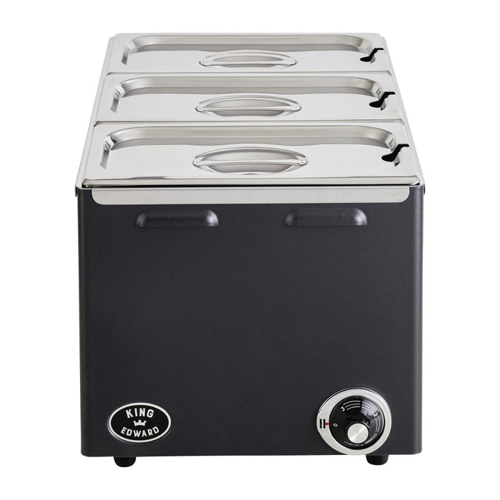 King Edward Wet and Dry Heat Bain Marie Black King Edward