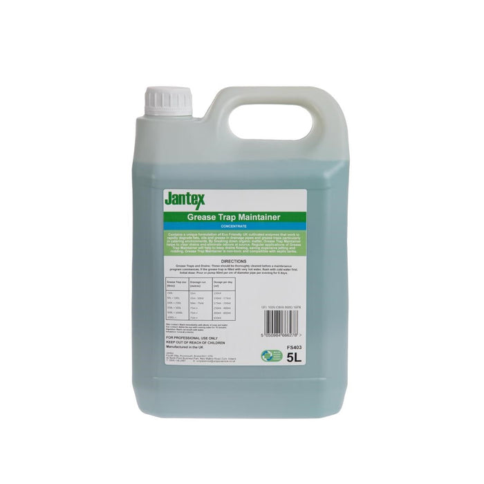 Jantex Green Grease Trap Maintainer Concentrate 5Ltr Jantex