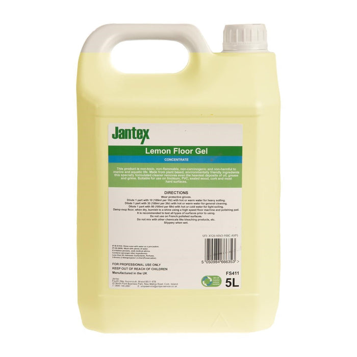Jantex Green Lemon Floor Gel Cleaner Concentrate 5Ltr Jantex
