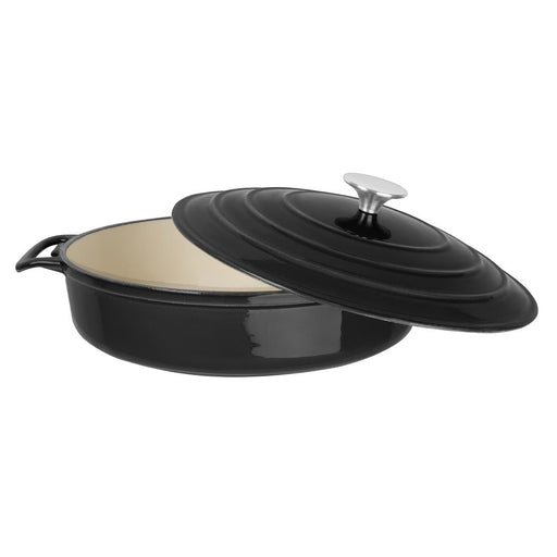 Vogue Round Sauté Pan 28cm Black Vogue