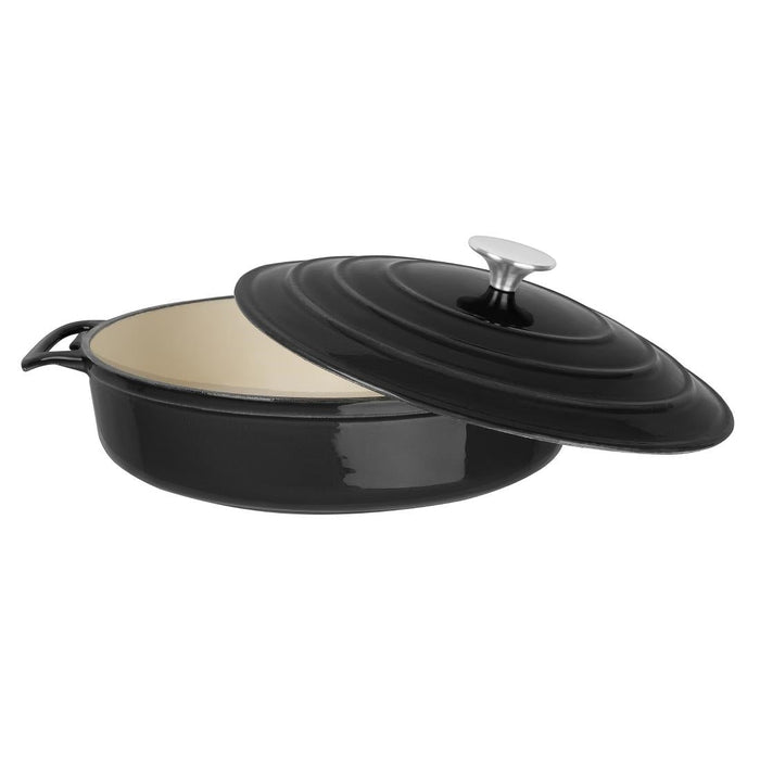 Vogue Round Sauté Pan 28cm Black Vogue
