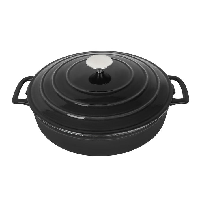 Vogue Round Sauté Pan 28cm Black Vogue