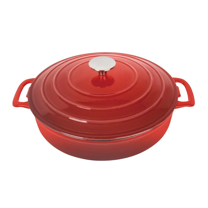 Vogue Red Round Sauté Pan 28cm Vogue
