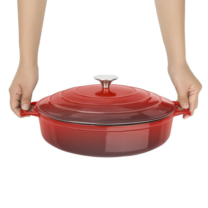 Vogue Red Round Sauté Pan 28cm Vogue