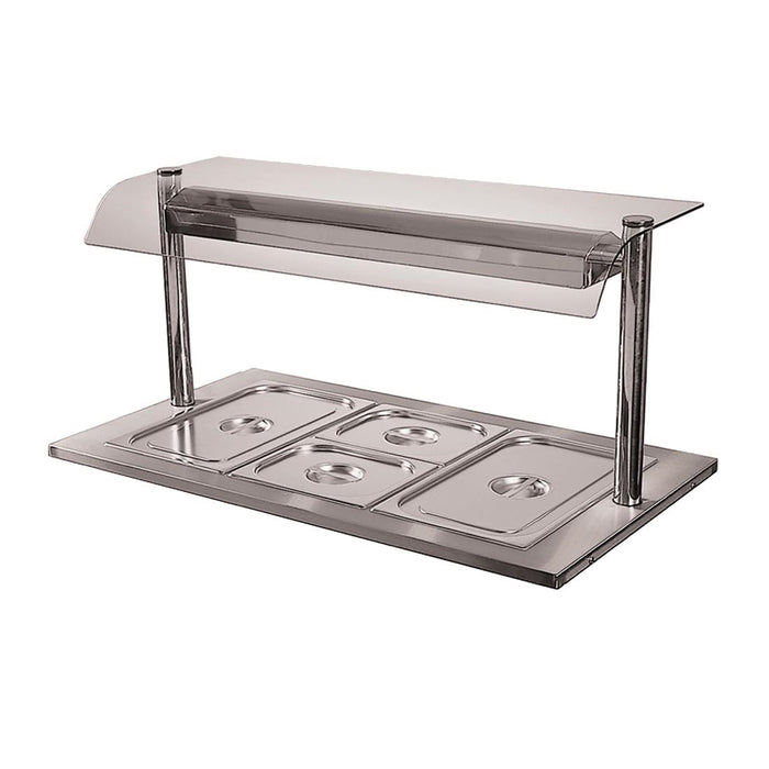 Dry heat. Max depth containers: 65mm