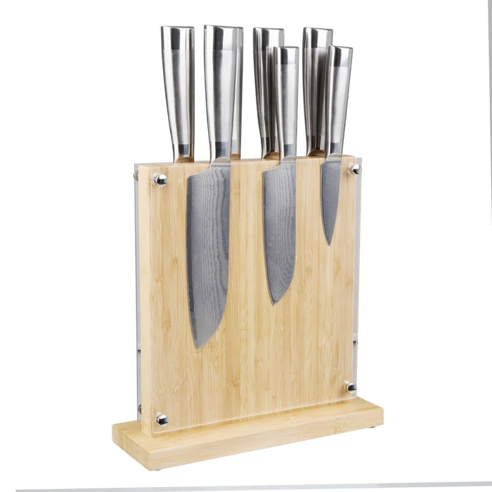 Vogue Wooden Magnetic Knife Block 8 Slots Vogue
