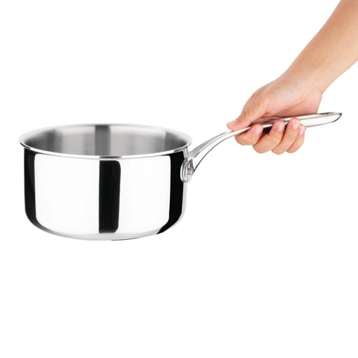 Vogue Stainless Steel Tri-Wall Saucepan 18cm Vogue