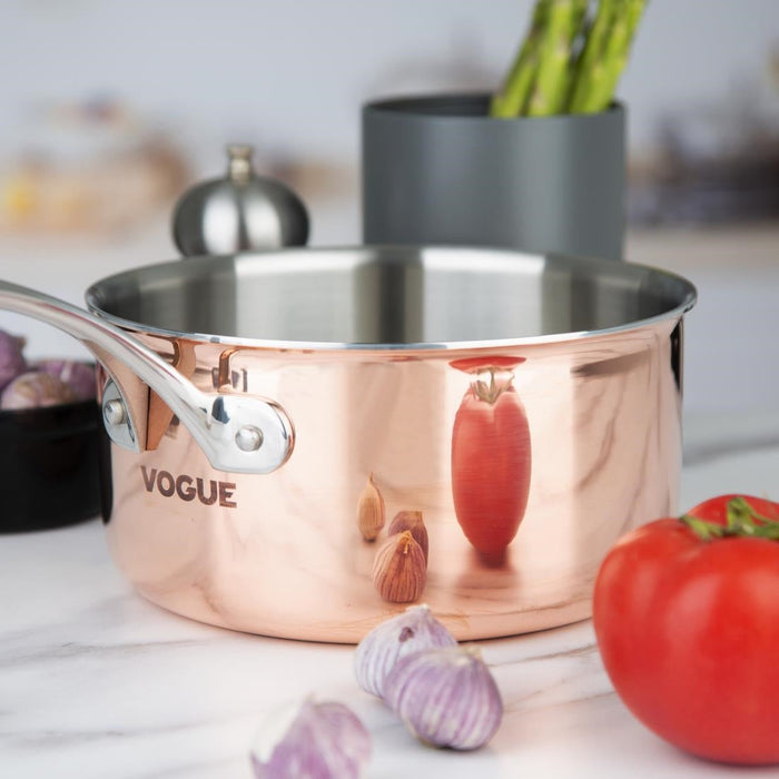 Vogue Copper Tri-Wall Saucepan 20cm Vogue