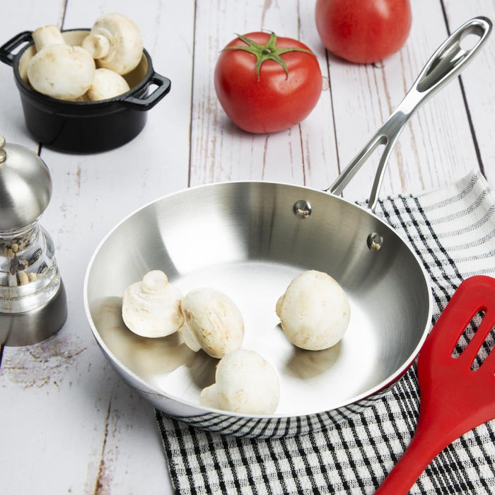 Vogue Stainless Steel & Aluminium Tri-Wall Frying Pan 20cm Vogue