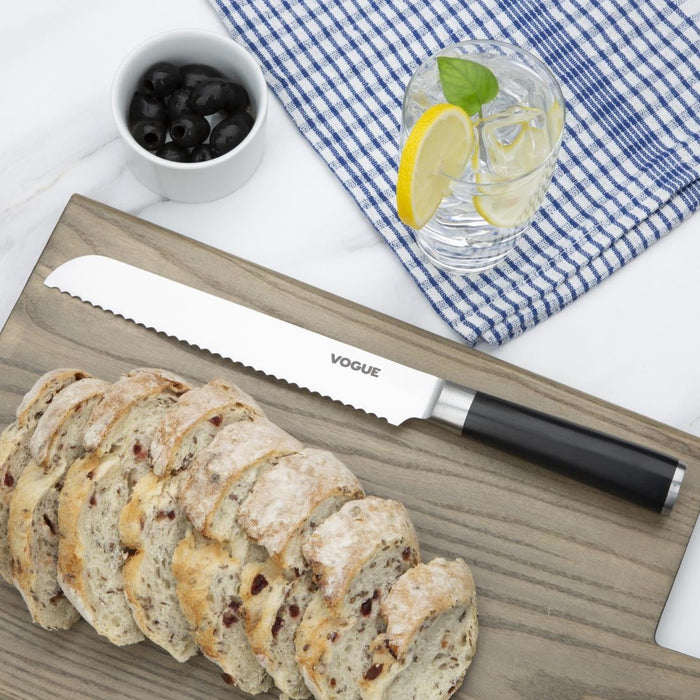 Vogue Bistro Bread Knife Black 20.5cm Vogue