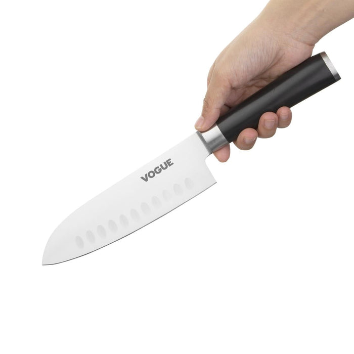 Vogue Bistro Santoku Knife Black 17.9cm Vogue