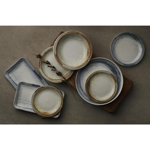 Dudson Makers Finca Limestone Organic Coupe Rect Plat 338x155mm (6 Pack) Churchill