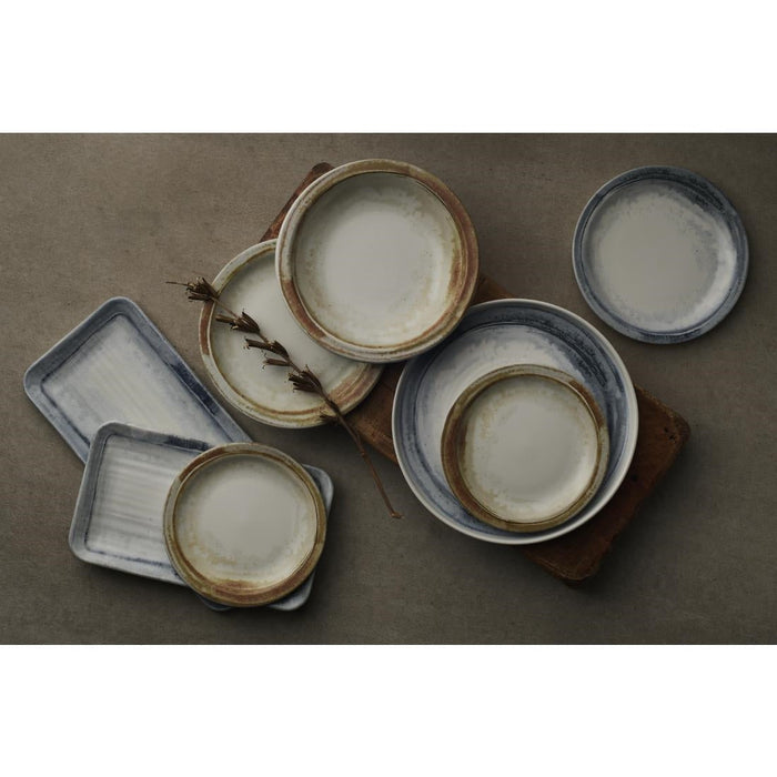 Dudson Makers Finca Walled Plates Limestone 259mm (6 Pack) Churchill