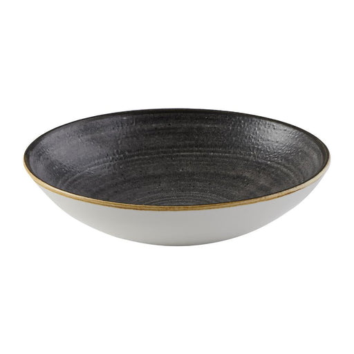 Churchill Stonecast Raw Coupe Bowls Black 184mm (12 Pack) Churchill