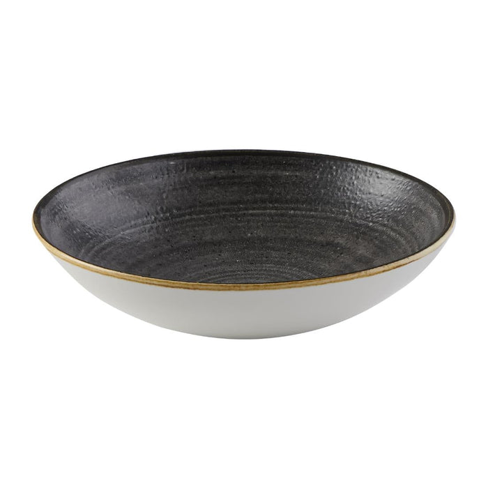 Churchill Stonecast Raw Coupe Bowls Black 184mm (12 Pack) Churchill