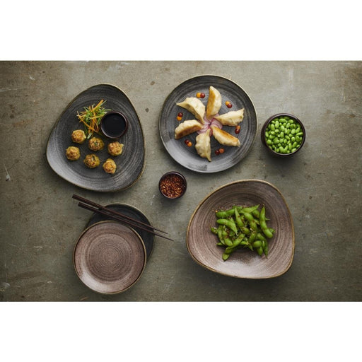 Churchill Stonecast Raw Lotus Bowls Brown 178mm (12 Pack) Churchill