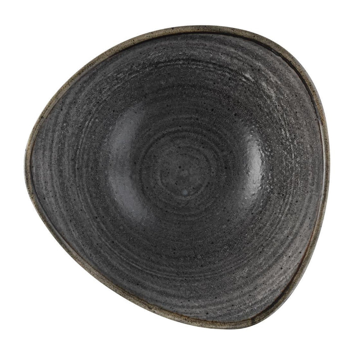 Churchill Stonecast Raw Lotus Bowls Black 178mm (12 Pack) Churchill