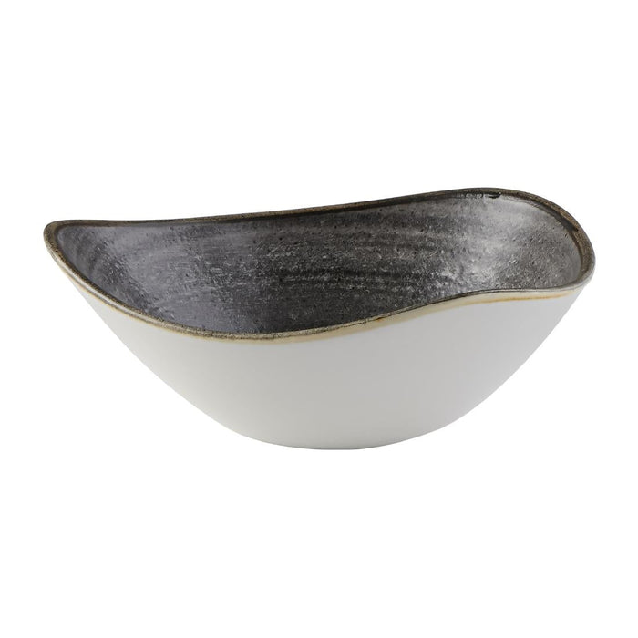 Churchill Stonecast Raw Lotus Bowls Black 178mm (12 Pack) Churchill