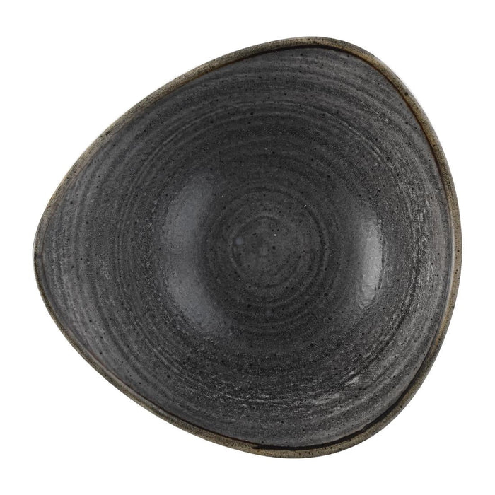 Churchill Stonecast Raw Lotus Bowls Black 178mm (12 Pack) Churchill