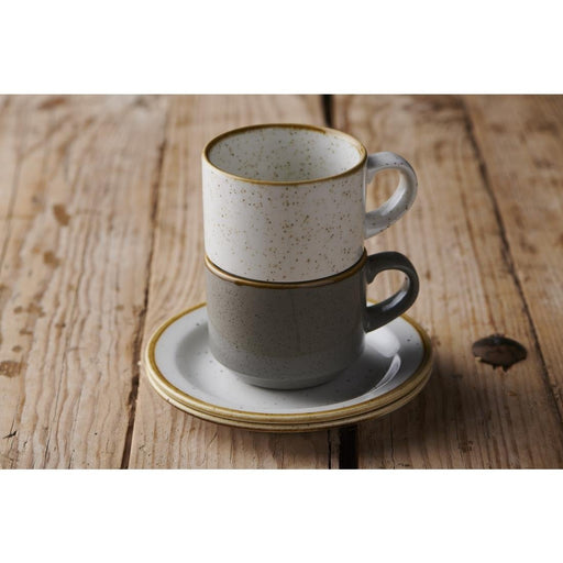 Churchill Stonecast Profile Stacking Cups Grey 227ml (12 Pack) Churchill