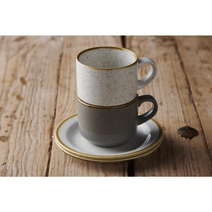 Churchill Stonecast Profile Saucers Barley White 150mm (12 Pack) Churchill