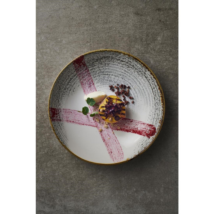 Churchill Studio Prints Homespun Accents Jasper Evolve Coupe Plates Grey 165mm (12 Pack) Churchill