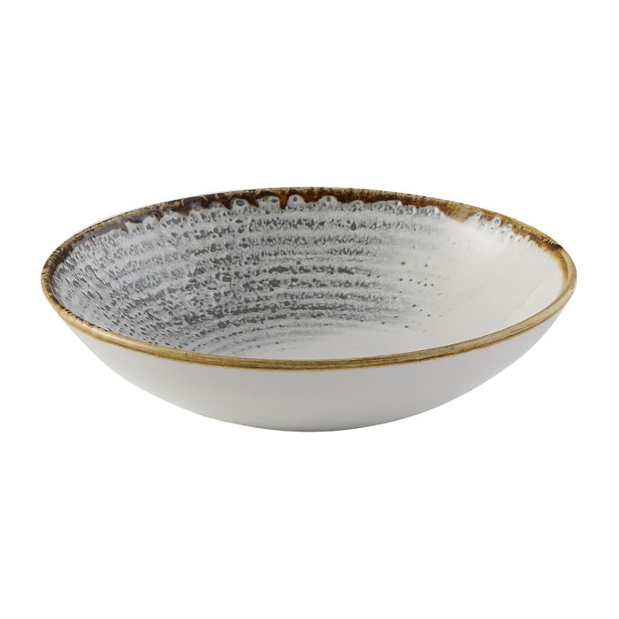 Churchill Studio Prints Homespun Accents Jasper Coupe Bowls Grey 182mm (12 Pack) Churchill