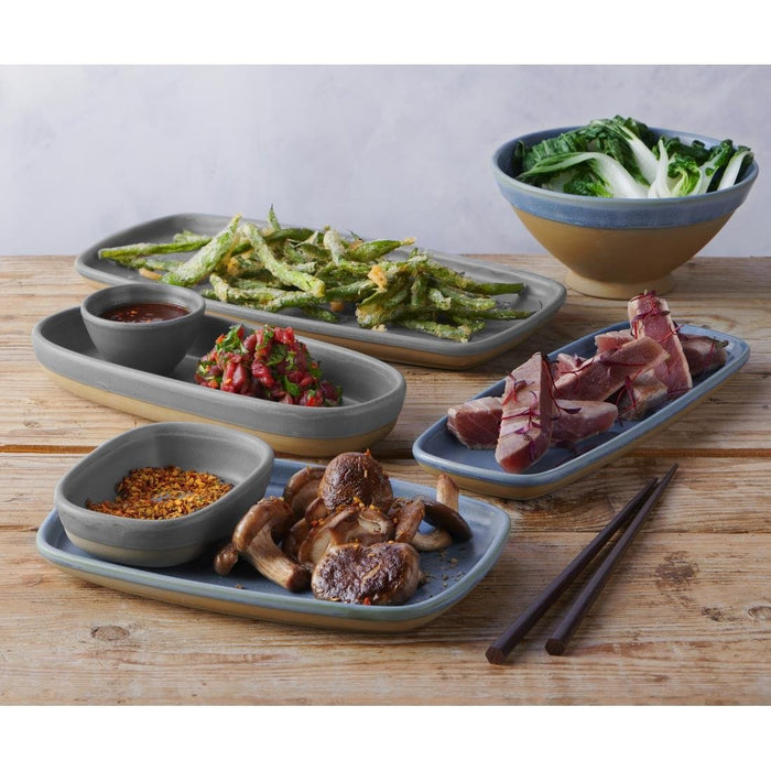 Churchill Emerge Oslo Blue Oblong Plates 254x77mm (6 Pack) Churchill