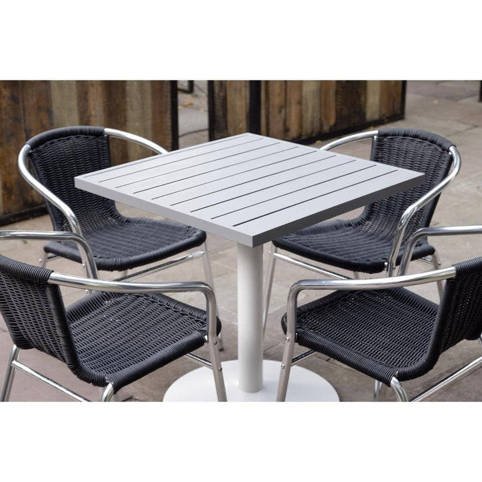 Bolero Aluminium Square Table Top Light Grey 700mm Bolero