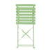 Bolero Perth Light Green Pavement Style Steel Folding Chairs (2 Pack) Bolero