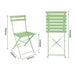 Bolero Perth Light Green Pavement Style Steel Folding Chairs (2 Pack) Bolero