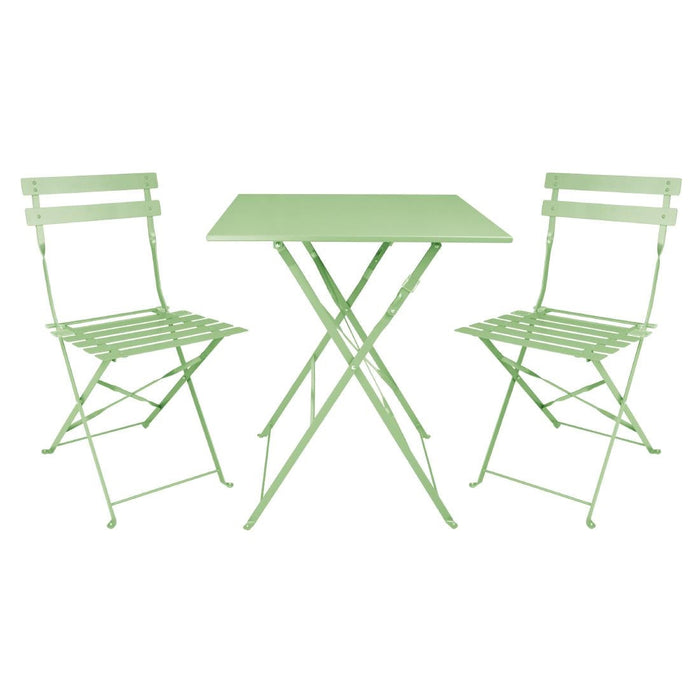 Bolero Perth Light Green Pavement Style Steel Table Square 600mm Bolero