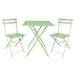 Bolero Perth Light Green Pavement Style Steel Table Square 600mm Bolero