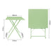 Bolero Perth Light Green Pavement Style Steel Table Square 600mm Bolero