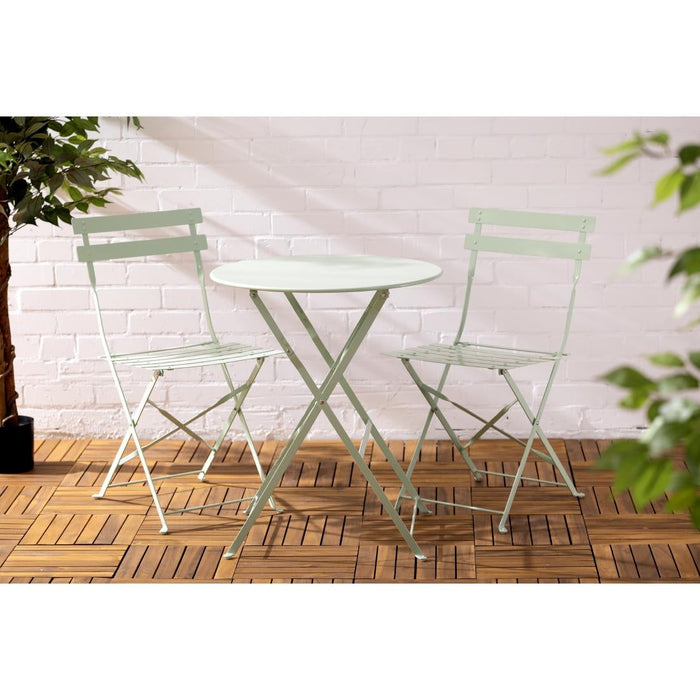 Bolero Perth Light Green Pavement Style Steel Table Round 600mm Bolero