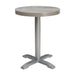 Bolero Pre-Drilled Round Melamine Table Top Ash Grey 600mm Bolero