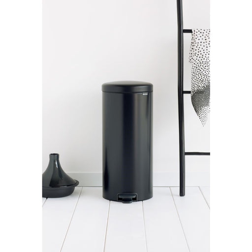 Brabantia Newlcon Pedal Bin Matt Black 30Ltr Brabantia