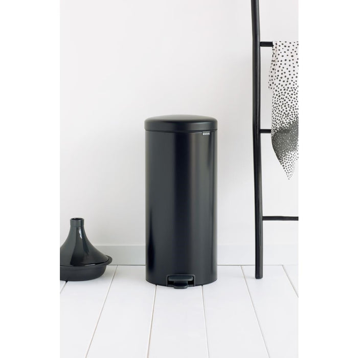 Brabantia Newlcon Pedal Bin Matt Black 30Ltr Brabantia