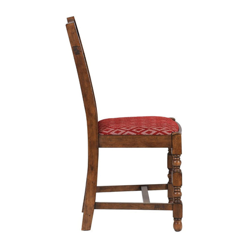Mayfair High Back Dining Chairs with Red Diamond Padded Seat (2 Pack) Everyday