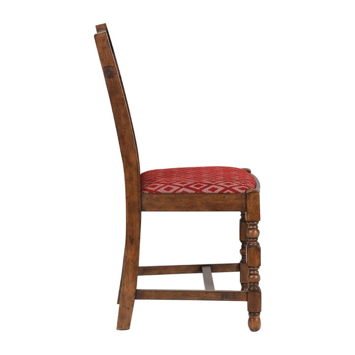 Mayfair High Back Dining Chairs with Red Diamond Padded Seat (2 Pack) Everyday