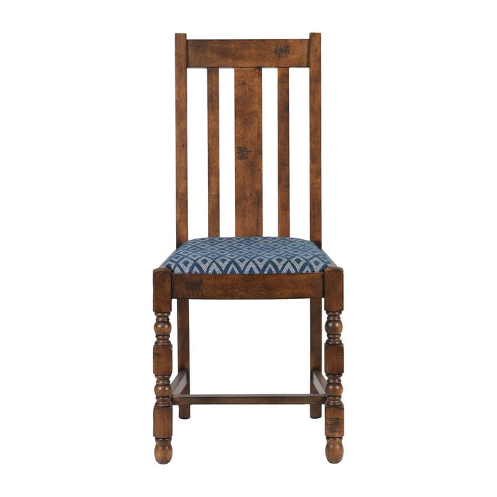 Mayfair Dining Chairs with Blue Diamond Padded Seat (2 Pack) Everyday