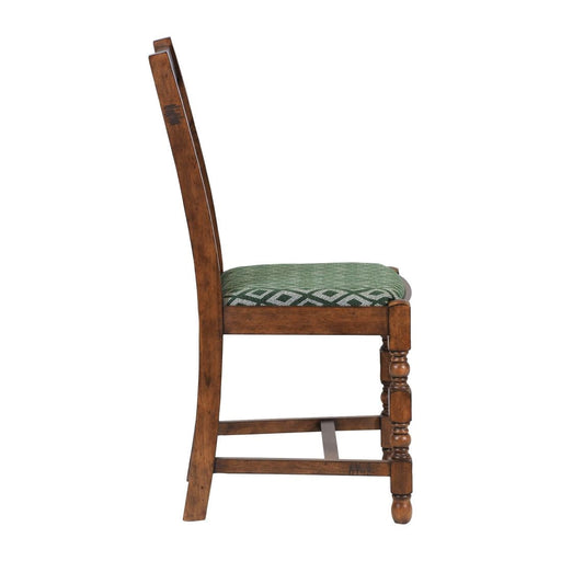 Mayfair Dining Chairs with Green Diamond Padded Seat (2 Pack) Everyday