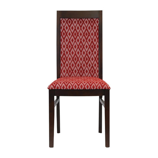 Brooklyn Walnut Dining Chair with Red Padded Seat and Back (2 Pack) Everyday