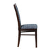 Brooklyn Padded Back Dark Walnut Dining Chair with Blue Diamond Padded Seat and Back (2 Pack) Everyday