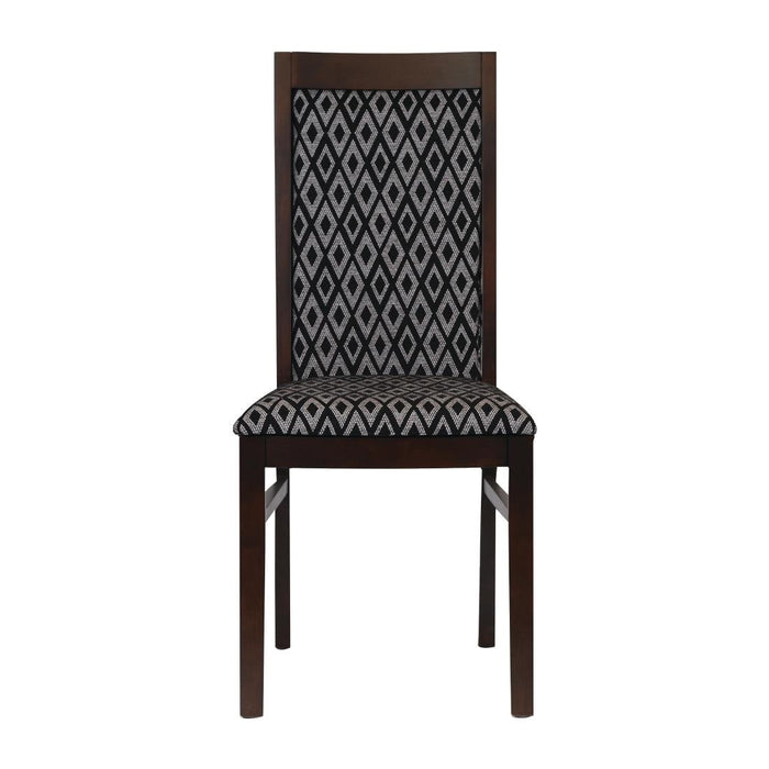 Brooklyn Walnut Dining Chair with Black Padded Seat and Back (2 Pack) Everyday