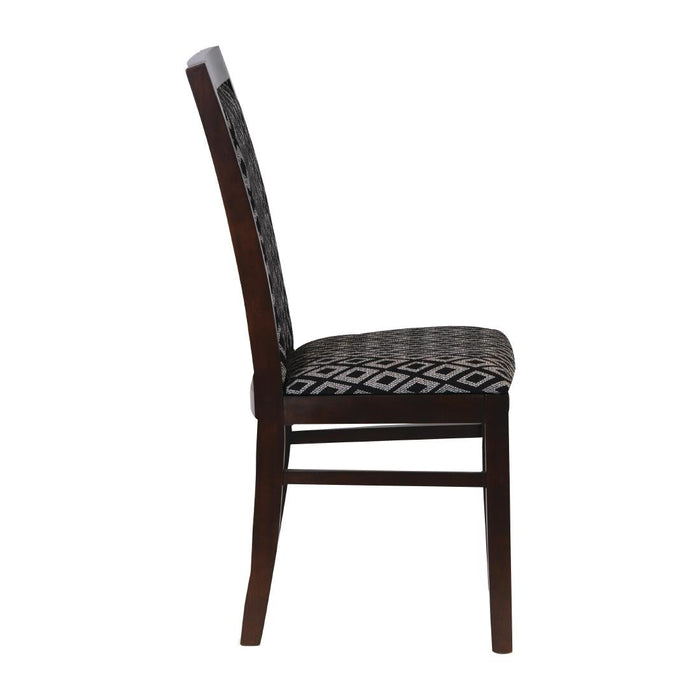 Brooklyn Walnut Dining Chair with Black Padded Seat and Back (2 Pack) Everyday