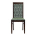 Brooklyn Walnut Dining Chair with Green Padded Seat and Back (2 Pack) Everyday