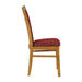 Brooklyn Padded Back Soft Oak Dining Chair with Red Diamond Padded Seat and Back (2 Pack) Everyday